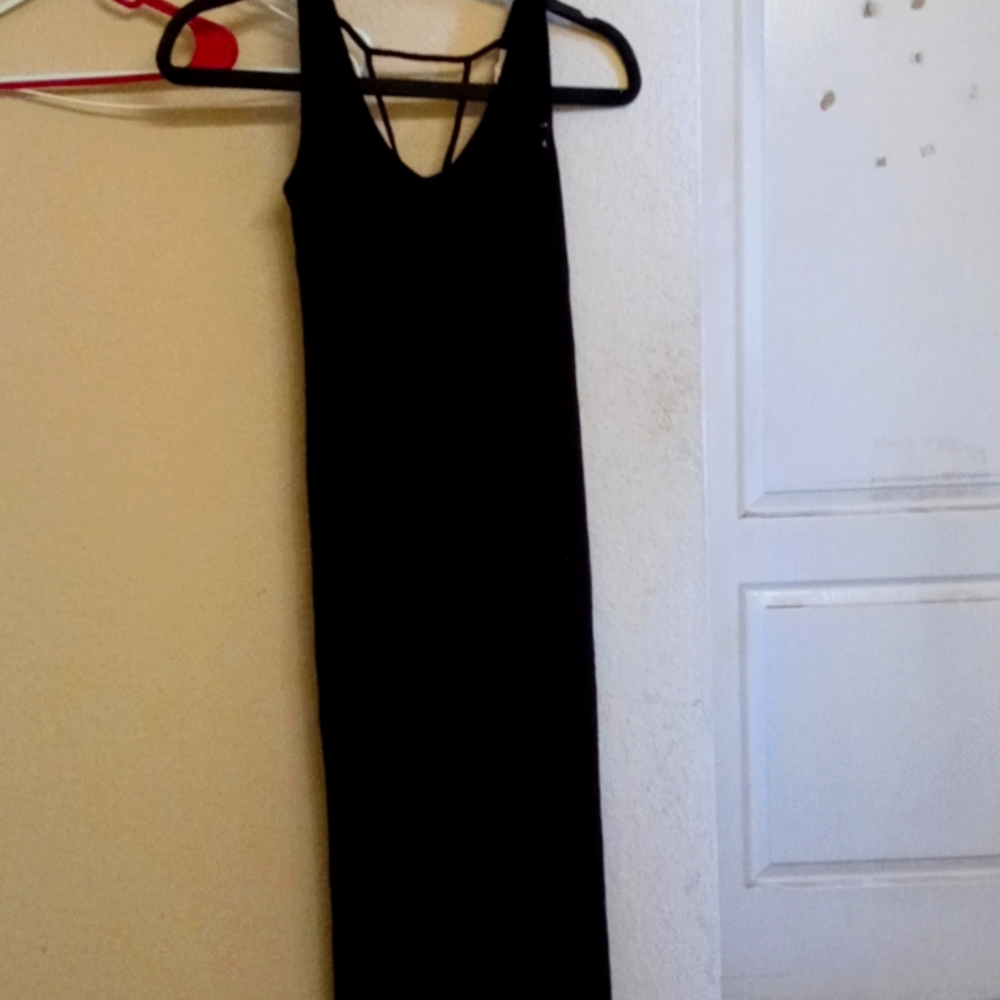 Black long summer dress